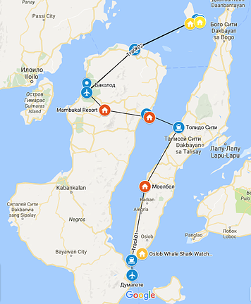 Планируемый маршрут по Филиппинах 2017